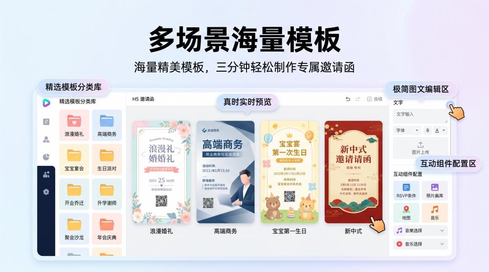 零门槛搞定聚会电子邀请函！新手直接抄模板即用